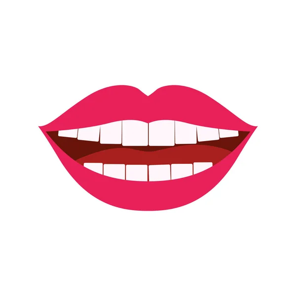 Weißer Hintergrund mit lächelndem Mund — Stockvektor