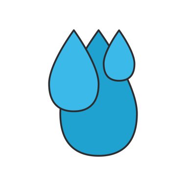 Set su damlaları renkli görüntü