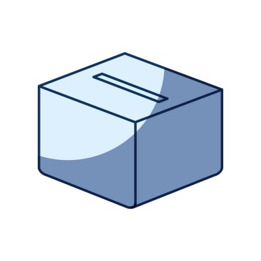 slot ile kartonlar kutu mavi renk siluet gölgelendirme