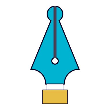 renk bölümleri siluet ile beyaz arka plan yer işareti kalem