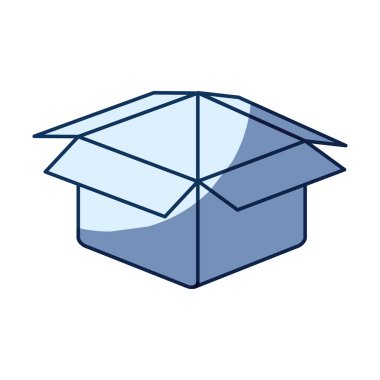 açılan kutu mavi renk siluet gölge