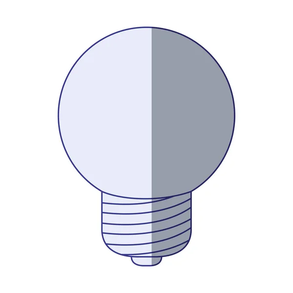 電球のシルエットの青い影の白い背景 — ストックベクタ