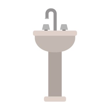 Beyaz arka plan ile lavabo renk silüeti ile Kaide