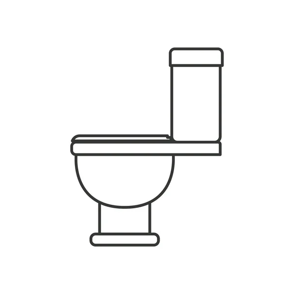 Monochrome Silhouette mit Toiletten-Symbol Seitenansicht — Stockvektor