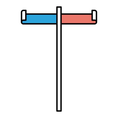 iki afiş ile siluet renk bölümleri çubuğu