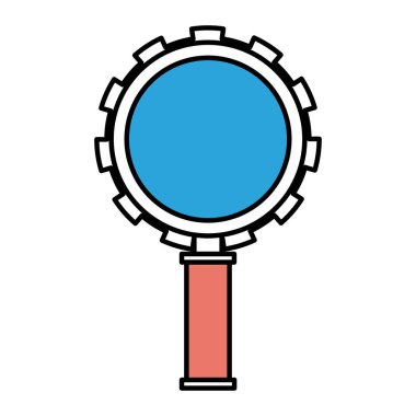 pinyon şekli ile Büyüteç siluet renk bölümleri