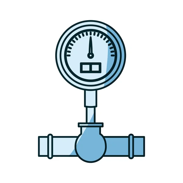 Kék árnyékoló sziluettje vízmérő — Stock Vector