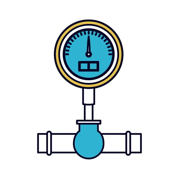 Színes szakaszok sziluettje vízmérő — Stock Vector