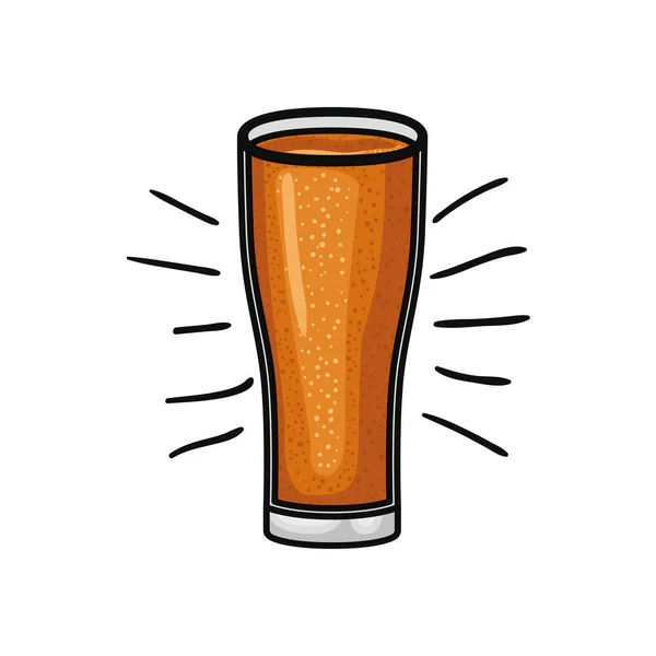 Склянка з пивом ізольована ікона — стоковий вектор