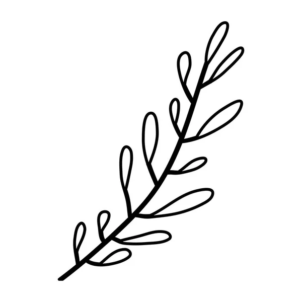 여러 파급 효과로 잎 타원형 모양을 그리는 손의 윤곽을 스케치 — 스톡 벡터