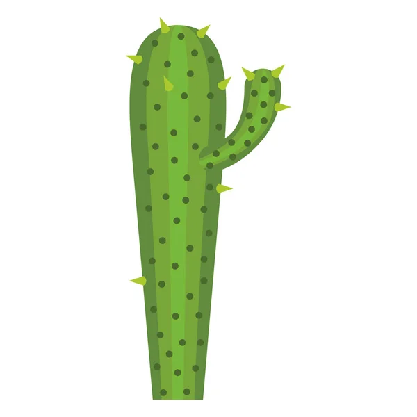 Fond blanc avec cactus à petite branche — Image vectorielle