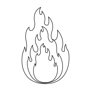 çekim içinde alev tek renkli siluet