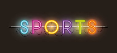 Spor yazı tipleri neon ışıkları