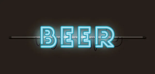 啤酒字体霓虹灯 — 图库矢量图片
