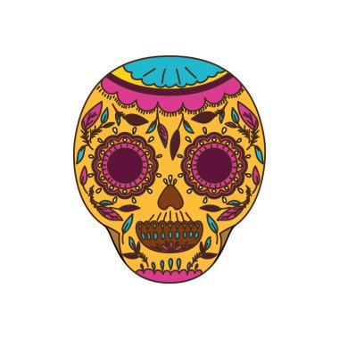 Meksika kafatası izole simgesi