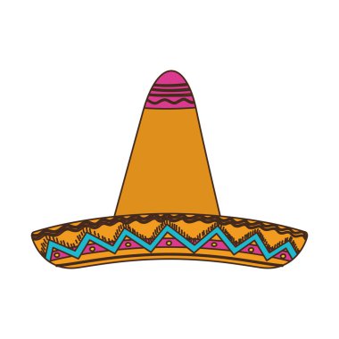 Meksika şapka izole simgesi