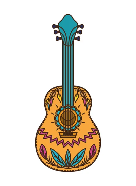 Guitare mexicaine icône isolée — Image vectorielle