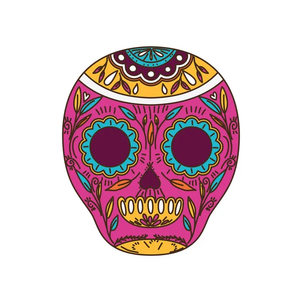 Icono de cráneo mexicano aislado — Archivo Imágenes Vectoriales