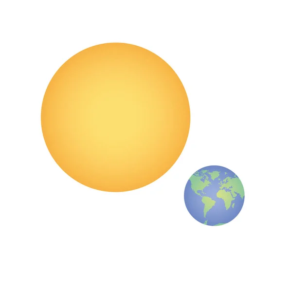 太陽光発電システムの隔離されたアイコンの惑星 — ストックベクタ