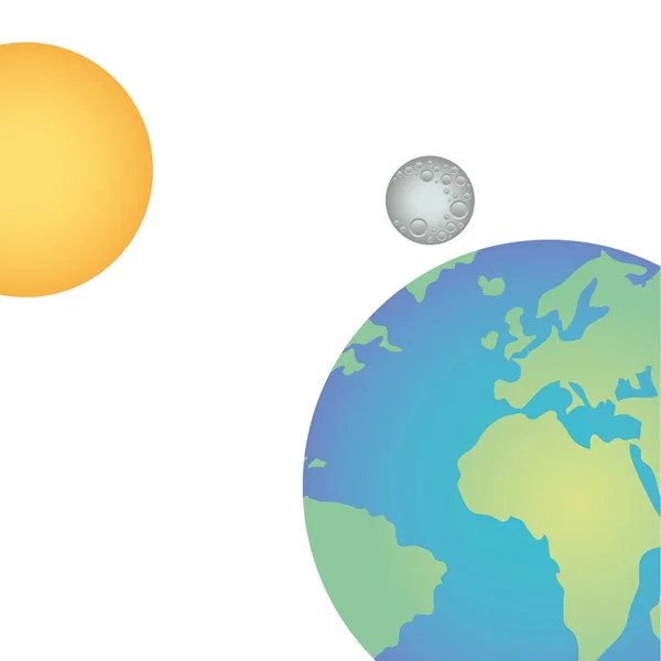 Планета Земля изолированный значок — стоковый вектор