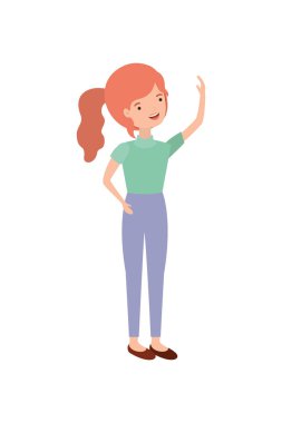 Avatar karakterli genç kadın