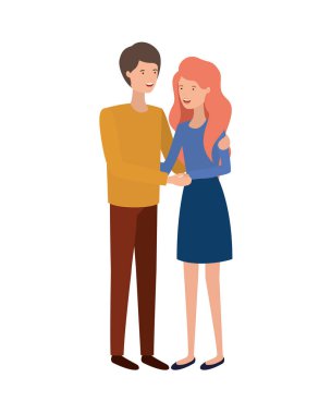 Genç çift avatar karakter