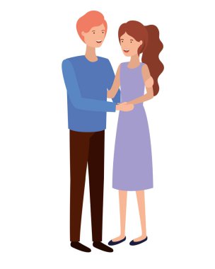 Genç çift avatar karakter