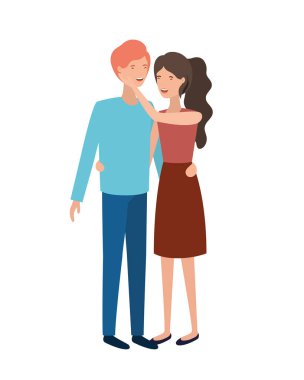 Genç çift avatar karakter