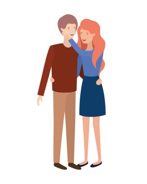 Genç çift avatar karakter