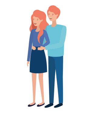 Genç çift avatar karakter