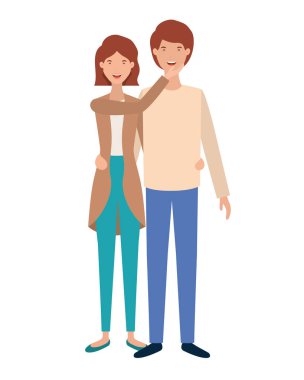 Genç çift avatar karakter