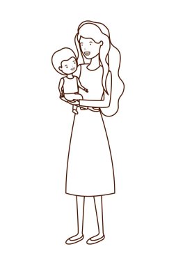 Bebek avatar karakter kadınla