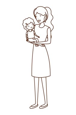 Bebek avatar karakter kadınla