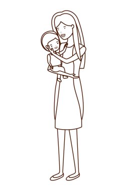 Bebek avatar karakter kadınla