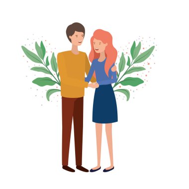 Genç çift avatar karakter