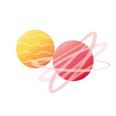 gezegen güneş sistemi izole simgesinin