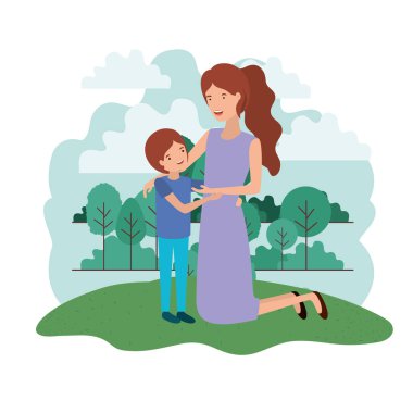 Oğlum avatar karakter kadınla