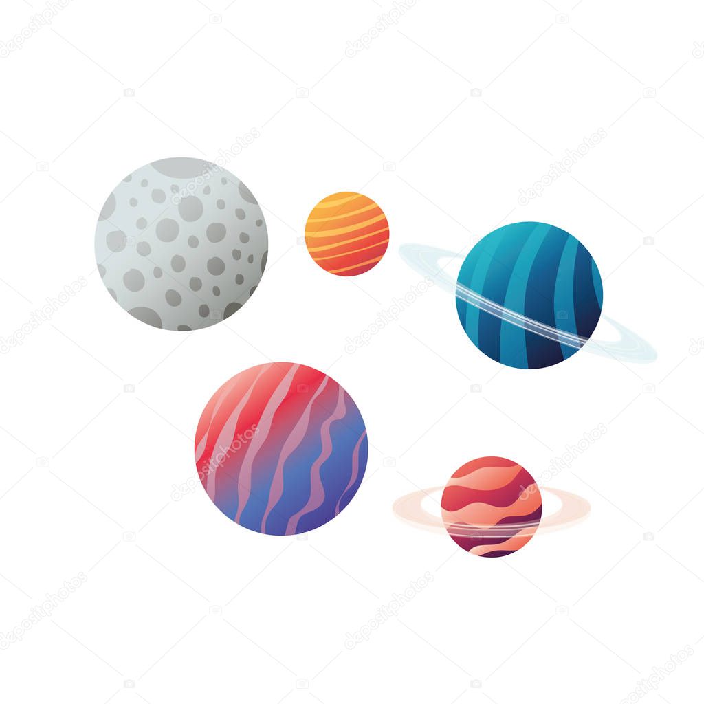 planet of the solar system isolated icon