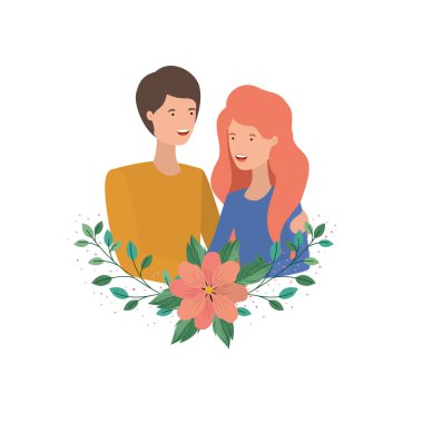 Genç çift avatar karakter