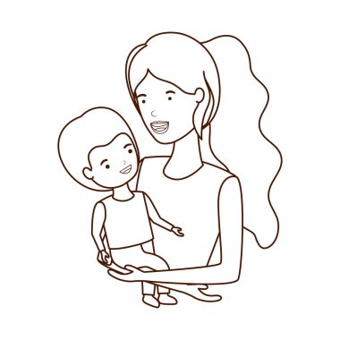 Bebek avatar karakter kadınla