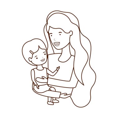 Bebek avatar karakter kadınla