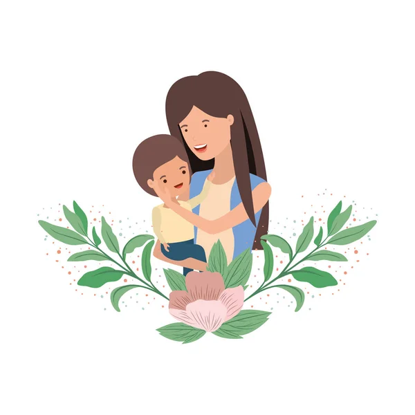 Nő baby avatar karakter — Stock Vector