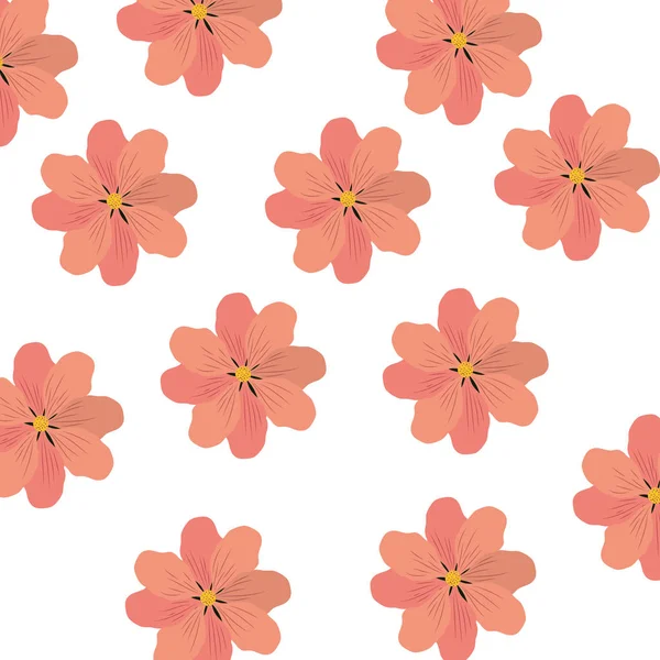 Motif de fleurs icône isolée — Image vectorielle