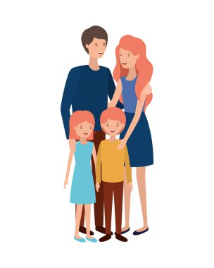Anne Çocuk avatar karakter ile birkaç