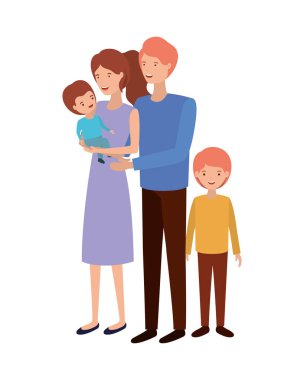 Anne Çocuk avatar karakter ile birkaç