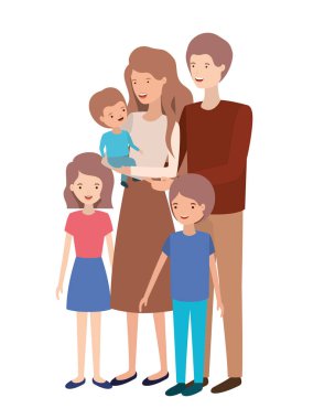 Anne Çocuk avatar karakter ile birkaç