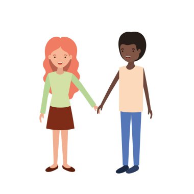 Genç çift avatar karakter