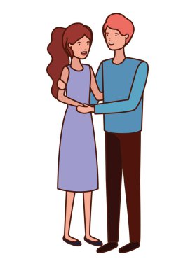 Genç çift avatar karakter