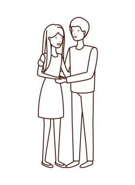 Genç çift avatar karakter