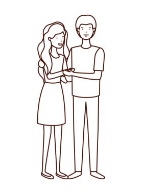 Genç çift avatar karakter